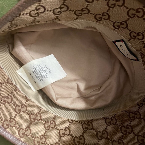 Gucci bucket hat, monogram, brown and tan, worn once, like new - Picture 3 of 6